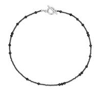 GAVU Collana da Donna di Perline di Pietre Naturali Nere, Collana Minimalista da Donna Onice Nero