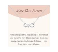 GAVU Collana da Donna in Argento Sterling 925 con Ciondolo Infinito, Collana Infinity da Donna More Than Forever Regalo Fidanzata/Regalo Moglie