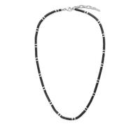 GAVU Collana da Uomo con Perline di Pietre Dure Naturali, Collana con Rondelle di Pietra Nera ed Ematite da Uomo