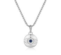 GAVU Collana da Uomo in Acciaio Inox con Ciondolo Occhio Turco 50cm