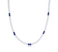 GAVU Collana di Perle di Conchiglia da Uomo, Collana Uomo Lapislazzuli Naturale 55cm