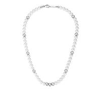 GAVU Collana di Perle e Perline di Acciaio Inossidabile da Uomo