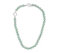 GAVU Collana Girocollo da Donna Pietre Dure, Collana con Perline di Avventurina Verde 8mm Annodate a Mano e Chiusura OT