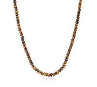 GAVU Collana Pietre Naturali Uomo, Collana Perle Sfaccettate di Occhio di Tigre da Uomo 50cm