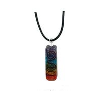 Gavya International, Chakra Ciondolo Orgone Chakra Healing Ciondolo Con Cordoncino Nero Collana Con Pietre Di Cristallo Collana Con Protezione Energetica Unisex Allevia Lo Stress E Rafforza, Multi