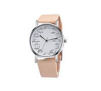 Gaw100b-1a - Orologio da polso analogico al quarzo, da uomo, in lega, design in pelle, Beige, misura unica