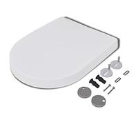 Gawany Copriwater Ammortizzato e Sgancio Rapido Bianco Quadrato 46 x 36,5 cm,Sedile WC,Tavoletta WC,Tavoletta Water