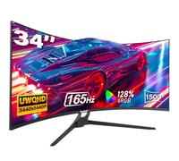 Gawfolk 34 Pollici Ultrawide Curved Gaming Monitor UWQHD 3440x1440 165hz con FreeSync e Eye Care Technologie, Supporta VESA 75 x 75 mm - Schermo di Computer Curvo per Gaming