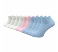 GAWILO Calzini da ginnastica da donna in 100% puro cotone (6 paia | 10 paia) | piedi corti senza cuciture pressanti sulle dita dei piedi, colorato 1 | 10 paia, 35-38