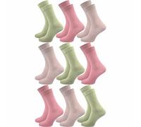 GAWILO Calzini venosi da donna (9 paia), senza elastico e senza cuciture pressanti, calzini con elastico in vita, morbidi e comodi, colorato 2, 39-42