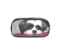 gawuoab Astuccio trasparente per matite a forma di simpatico cane Shih Tzu (2), astuccio trasparente, astuccio per matite, organizer trasparente