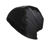 gawuoab Berretto Unisex Caldo Grigio Scuro con Ritratto di Schnauzer per Uomo e Donna, Cappelli Invernali in Maglia