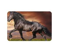 gawuoab Cavallo che corre sul prato, zerbino antiscivolo lavabile per interni, 24"x16", tappetino per porta d'ingresso, tappeti per bagno
