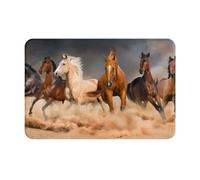 gawuoab Cavallo che corre, zerbino antiscivolo lavabile per interni, 24"x16", tappetino per porta d'ingresso, tappeti per bagno
