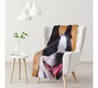 gawuoab Coperte morbide e accoglienti per cani Boston Terrier, motivo: Bokeh, per divano.