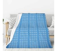 gawuoab Programmatore Codice binario blu per computer, coperta in flanella super morbida, spessa, accogliente e comoda, 80"x60"
