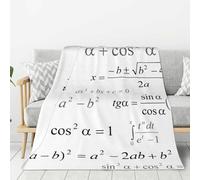 gawuoab Scuola di matematica e geometria con lavagna con formule scientifiche, coperta in flanella super morbida, spessa e comoda, 80"x60"