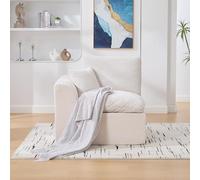 GAWYOEX Divano singolo a corda, 101 x 102,5 x 84 cm, piccolo divano con cuscini generosi, può essere combinato con un divano a 2 posti, lounge e camera da letto (beige)