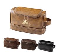 gawysbm Uomo Beauty Case da Viaggio, Beauty case da uomo personalizzato, Personalizzata Borsa da Toilette in Pelle, Idee Regalo per Papà, Amore, Madre, Amico, Regali Personalizzati Unici