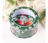 Gaxcent 4Pcs Barattoli Natale Biscotti in Metallo Latta Rotonda Barattoli di Natale Scatola Regalo Salvadanaio Regalo Latta di Metallo di Latta tè Biscotto Barattolo Biscotto Latta,4 PCS
