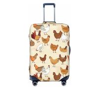GaxfjRu A Brood of Chickens, copertura per valigia, per bagagli, mantiene il tuo bagaglio sicuro ed elegante, copertura per bagagli per valigia approvata TSA, Nero , S