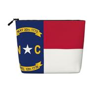 GaxfjRu AkeUp - Trousse da viaggio con stampa bandiera della Carolina del Nord, borsa da toeletta con cerniera, organizer per trucchi da donna, nero, taglia unica, Nero , Taglia unica