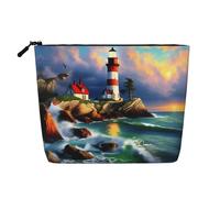 GaxfjRu akeUp - Trousse da viaggio con stampa con pittura a diamante, con cerniera, organizer per trucchi da donna, nero, taglia unica, Nero , Taglia unica