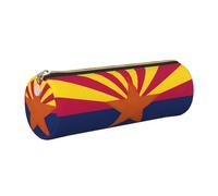 GaxfjRu Arizona State Flag - Custodia in pelle con cerniera per penne a sfera e matite, morbida grana