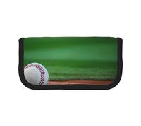 GaxfjRu Astuccio in tela a pois per matite da baseball per picnic e uso quotidiano, astuccio per trucchi, portapenne