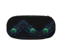 GaxfjRu Astuccio per matite e penne con stampa di gocce d'acqua e palline da tennis, grande capacità, per casa, università, ufficio, organizer per adulti Studen