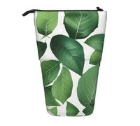 GaxfjRu Astuccio telescopico portatile con stampa di foglie di erbe aromatiche, organizer con scomparti multipli, per strumenti di scrittura e accessori