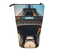 GaxfjRu Astuccio telescopico portatile con stampa di immagini Torre Eiffel, organizer con più scomparti, per strumenti di scrittura e accessori