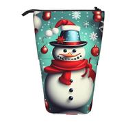 GaxfjRu Astuccio telescopico portatile con stampa Merry Christmas Day, organizer con scomparti multipli, per strumenti di scrittura e accessori