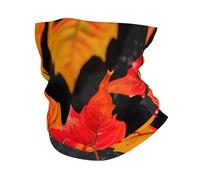 GaxfjRu Autunno Foglie Rosse Stampa Raffreddamento Multi Use Scaldacollo Maschere Estive Uomo e Donna per Lavoro, Corsa Sport