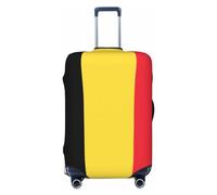 Gaxfjru Bandiera del Belgio Stampa Bagagli Da Viaggio Copertura Valigie Copertura Protettiva Valigia Lavabile Baggage Covers Anti-Scratch, Nero , S