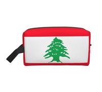 GaxfjRu Bandiera del Libano stampa Viaggio Cosmetici Bag Organizer Grande Sacchetto di Trucco Donne per Cosmetici Articoli da toeletta Accessori, bianco, Taglia unica