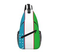 GaxfjRu Bandiera della Repubblica di Uzbekistan stampa Borsa a tracolla per le donne uomini Sling Bag per viaggio escursionismo Crossbody Sling zaino