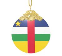 GaxfjRu Bandiera dell'Africa centrale, decorazioni natalizie per la casa, da appendere all'albero di Natale, ciondolo regalo per feste, Misura unica
