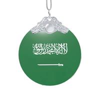 GaxfjRu Bandiera dell'Arabia Saudita Decorazioni per la casa di Natale, da appendere all'albero di Natale, ciondolo regalo per feste, Misura unica