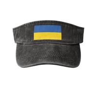 GaxfjRu Bandiera dell'Ucraina - Cappellino da donna traspirante per golf, tennis, corsa, uso quotidiano, Nero , Taglia unica