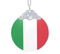GaxfjRu Bandiera italiana decorazioni natalizie per la casa, ciondolo da appendere all'albero di Natale per festeggiare le feste, Misura unica