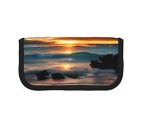 GaxfjRu Beach Maui Hawaii Sunset Sea Waves Clouds carino Dot Canvas Pencil Pouch Organizzato Storage per picnic & uso quotidiano Makeup Pouch Portapenne