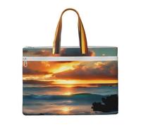 GaxfjRu Beach Maui Hawaii Tramonto Onde del Mare Nuvole Stampa Tote Bag Canvas Borsa per Computer Portatile da Donna, Borsa Casual da Lavoro per Viaggi, Ufficio, College