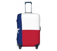 Gaxfjru Bella bandiera dello stato del Texas stampa viaggio bagagli copertura valigia protezione valigia lavabile bagagli copre antigraffio, Nero , S