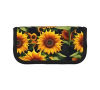 GaxfjRu Bellissimo astuccio in tela a pois con girasole organizzato per picnic e uso quotidiano, astuccio per trucchi, portapenne