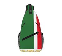GaxfjRu Borsa a tracolla con stampa bandiera della Repubblica Cecena per donne uomini borsa a tracolla per viaggio escursionismo zaino a tracolla