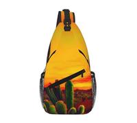 GaxfjRu Borsa a tracolla con stampa di cactus nel deserto per donne e uomini borsa a tracolla per viaggi escursionismo zaino a tracolla