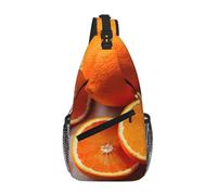 GaxfjRu Borsa a tracolla con stampa di frutta arancione fresca per donne e uomini borsa a tracolla per viaggi escursionismo zaino a tracolla