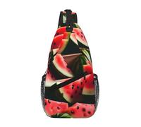 GaxfjRu Borsa a tracolla con stampa di frutta fresca anguria per donne uomini borsa a tracolla per viaggio escursionismo zaino a tracolla