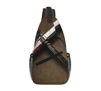 GaxfjRu Borsa a tracolla con stampa di spada samurai giapponese, per donne e uomini, per viaggi, escursionismo, zaino a tracolla